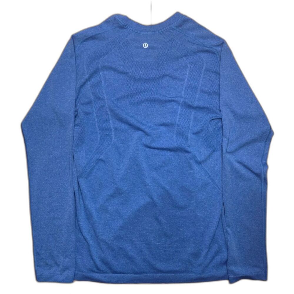 Lululemon Mens Shirt Small Metal Vent Tech Heathered Lakeside Blue Yoga Crossfit - Picture 2 of 6